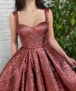 Teuta matoshi-Rose Gold Opera Gown