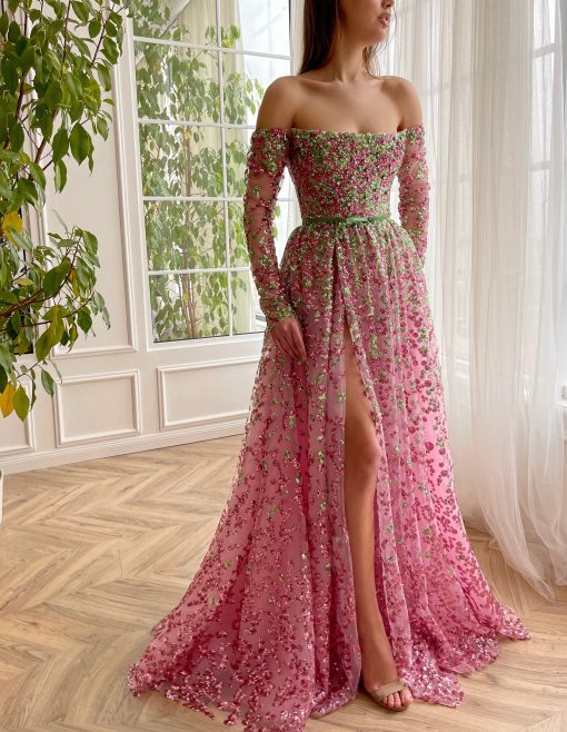 Teuta matoshi-Pink Elysian Elegance Gown - Image 2