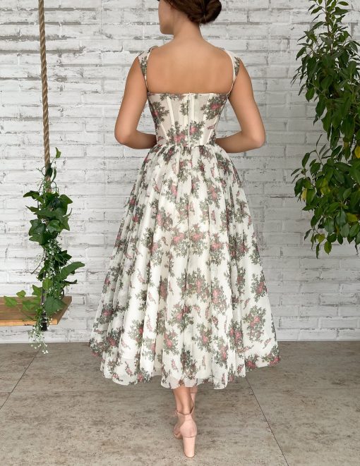 Teuta matoshi-Flowery Filigree Corset Dress - Image 2