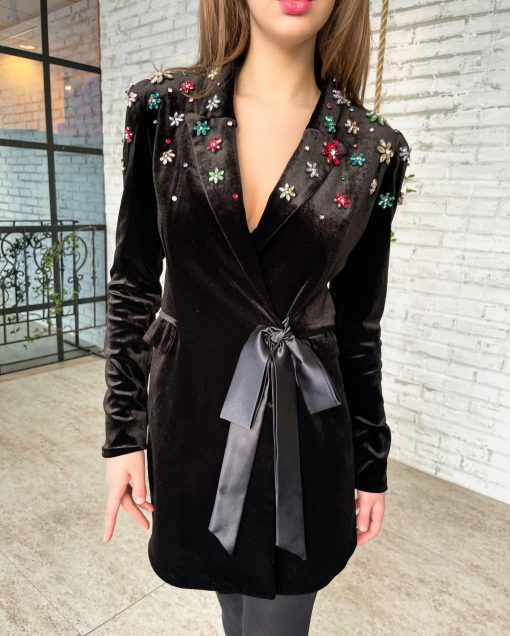 Teuta matoshi-Midnight Blossom Blazer - Image 2