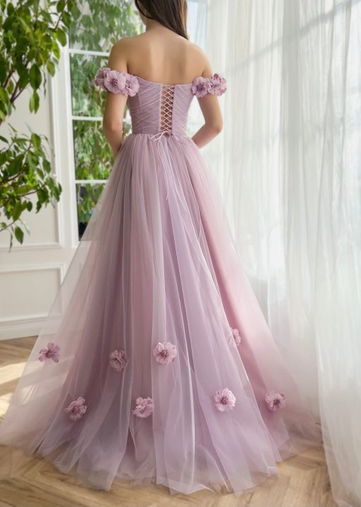 Teuta matoshi-Primrose-Lilac Floral Gown - Image 2