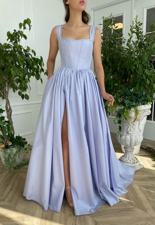 Teuta matoshi-Periwinkle Skies Corset Gown