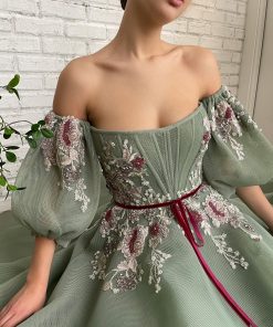 Teuta matoshi-Wintergreen Corset Gown