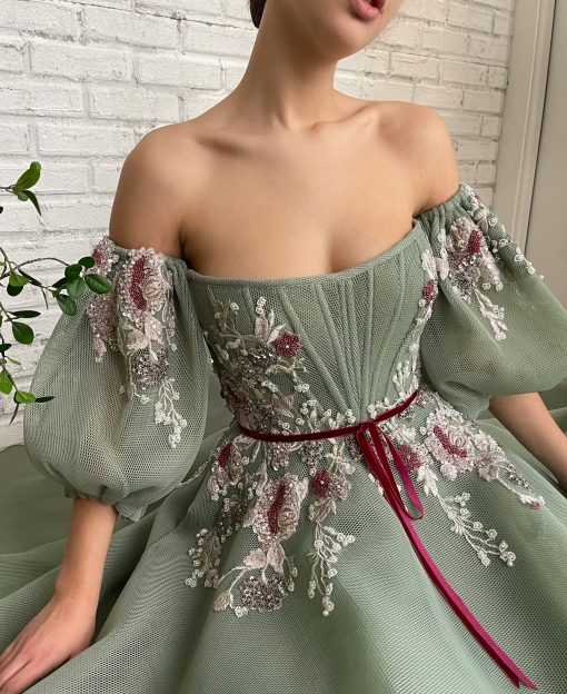 Teuta matoshi-Wintergreen Corset Gown