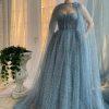 Teuta matoshi-Blue Skies Capelet Gown