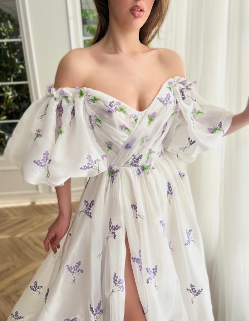 Teuta matoshi-Timeless Ivory Organza Gown - Image 2