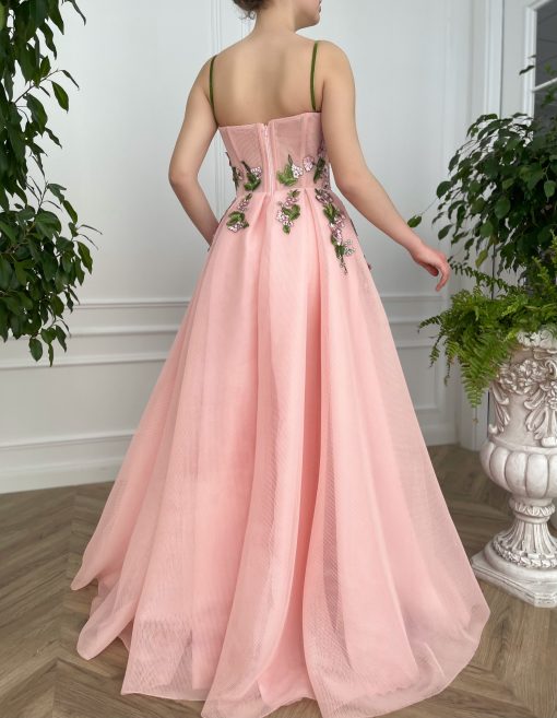 Teuta matoshi-Pink Ivy Whimsical Gown - Image 2