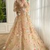 Teuta matoshi-Floral Lace Bliss Gown