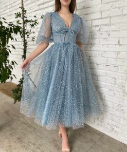 Teuta matoshi-Blue Skies Corset Dress