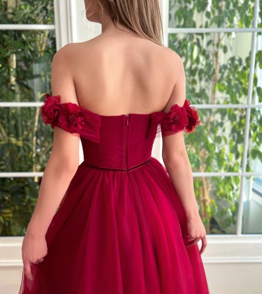 Teuta matoshi-Royal Crimson Cherry Gown - Image 2