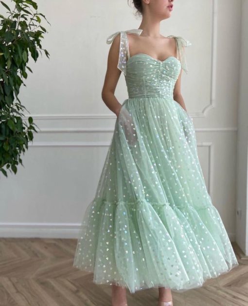 Teuta matoshi-Mint Hearty Dress