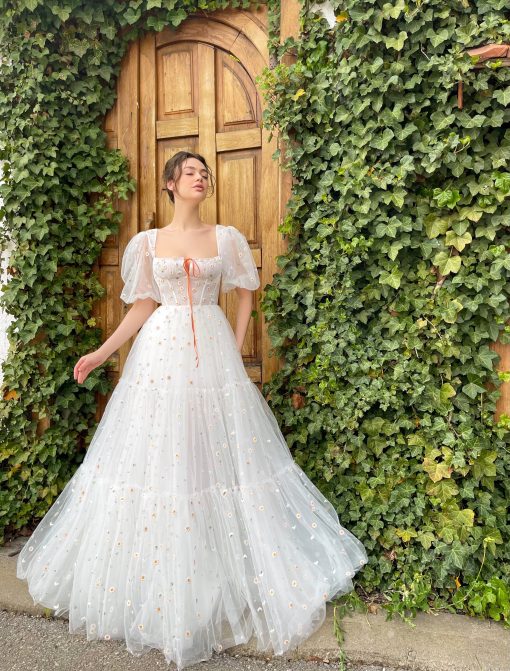 Teuta matoshi-Daisy Elegance Cascade Gown