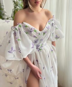 Teuta matoshi-Timeless Ivory Organza Gown