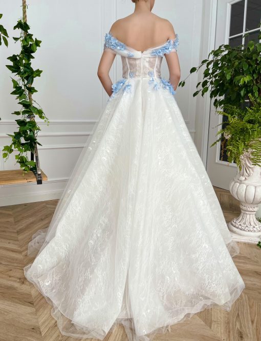 Teuta matoshi-Ethereal Bluebell Gown - Image 2