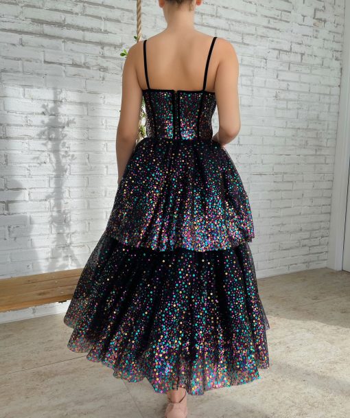 Teuta matoshi-Rainbow Constellation Midi Dress - Image 2