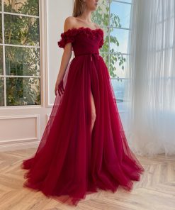 Teuta matoshi-Royal Crimson Cherry Gown