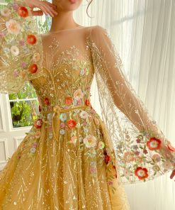 Teuta matoshi-Gilded Glamour Gown