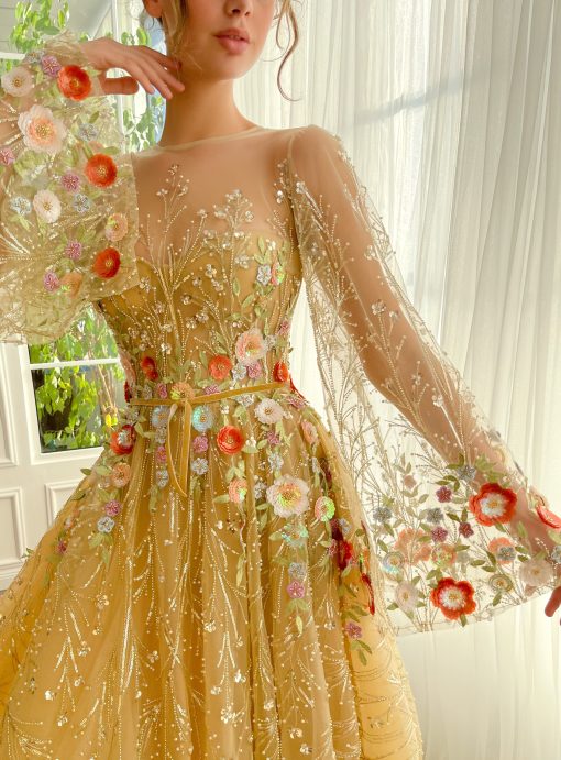 Teuta matoshi-Gilded Glamour Gown