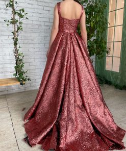 Teuta matoshi-Rose Gold Opera Gown 2
