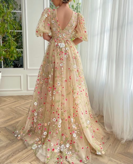 Teuta matoshi-Floral Lace Bliss Gown - Image 2