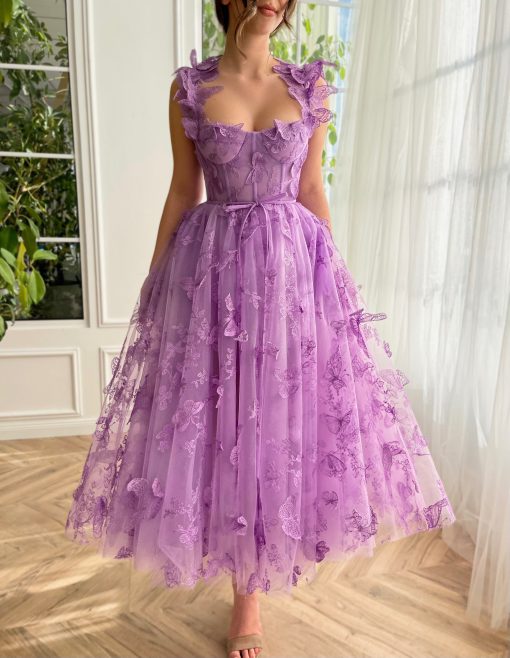 Teuta matoshi-Whimsical Flutter Midi Gown