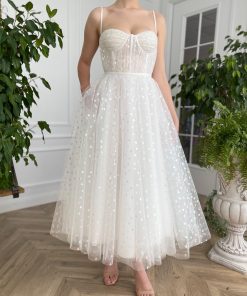 Teuta matoshi-Ivory Hearty Dress