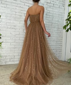 Teuta matoshi-Starry Mocha Cape Gown 2