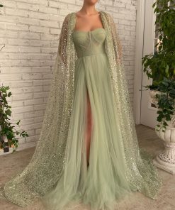 Teuta matoshi-Aurora Cape Gown