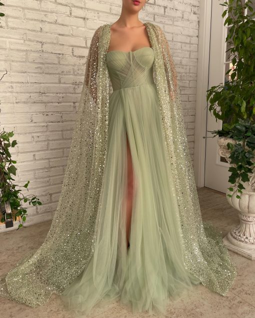 Teuta matoshi-Aurora Cape Gown