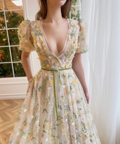 Teuta matoshi-Whimsical Blossom Lace Dress