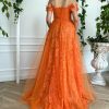 Teuta matoshi-Hibiscus Tangerine Gown