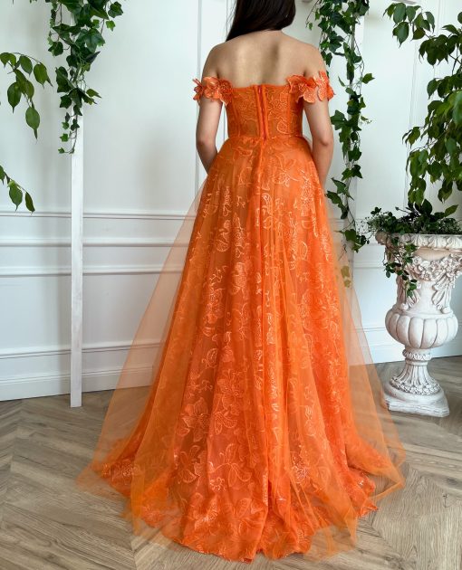 Teuta matoshi-Hibiscus Tangerine Gown