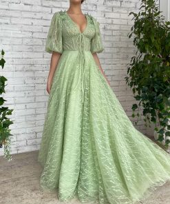 Teuta matoshi-Mint Tea Gown