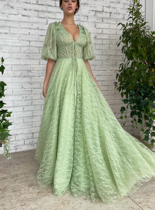 Teuta matoshi-Mint Tea Gown