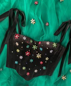 Teuta matoshi-Midnight Blossom Corset