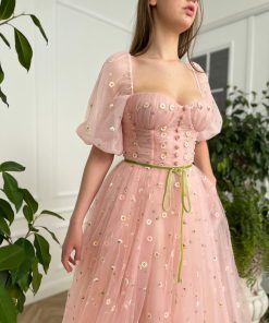 Teuta matoshi-Gerbera Pink Dress