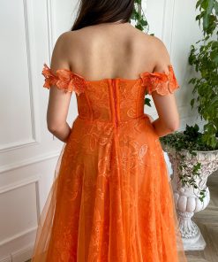 Teuta matoshi-Hibiscus Tangerine Gown 2