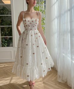 Teuta matoshi-Cherry Crystal Couture Dress