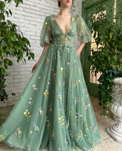 Teuta matoshi-Flourishing Meadow Gown - Image 2