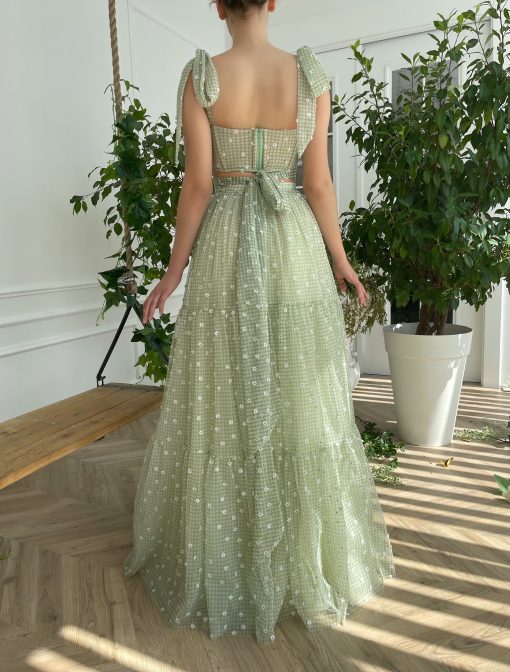 Teuta matoshi-Green Ruffle Gingham Set - Image 2