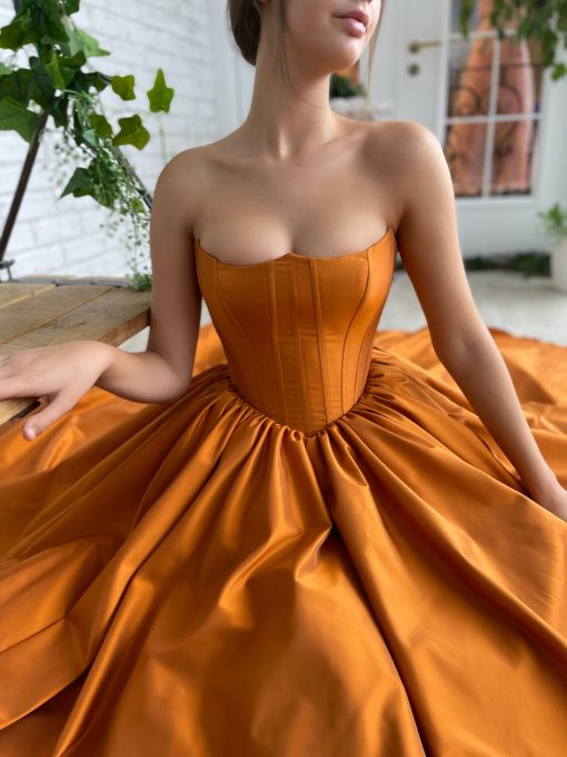 Teuta matoshi-Marigold Courts Gown - Image 2