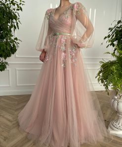 Teuta matoshi-Primrose Pastel Pink Gown