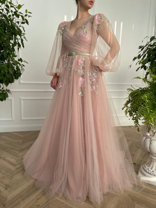 Teuta matoshi-Primrose Pastel Pink Gown