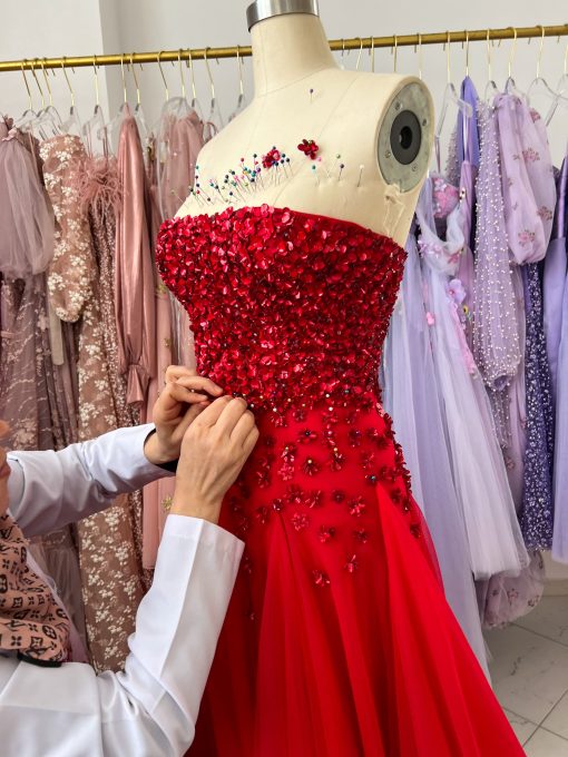 Teuta matoshi-Cherry Blossom Elegance Gown - Image 2