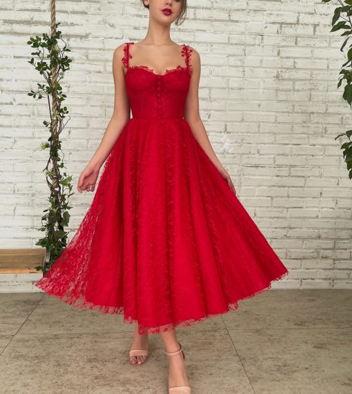Teuta matoshi-Scarlet Rose Garden Gown