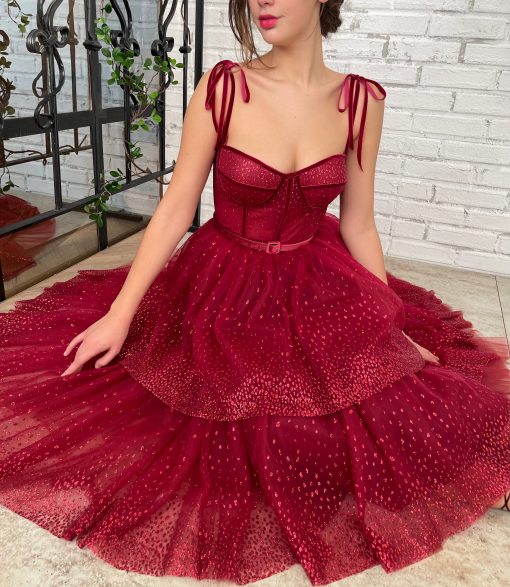 Teuta matoshi-Poinsettia Dress