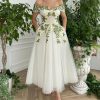 Teuta matoshi-Cascading Ivy Off-Shoulder Dress