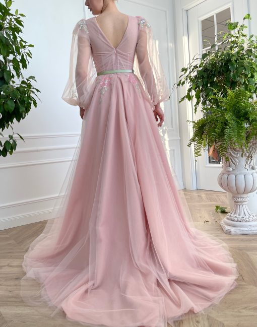 Teuta matoshi-Primrose Pastel Pink Gown - Image 2