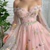 Teuta matoshi-Pastel Castle Off the Shoulder Dress