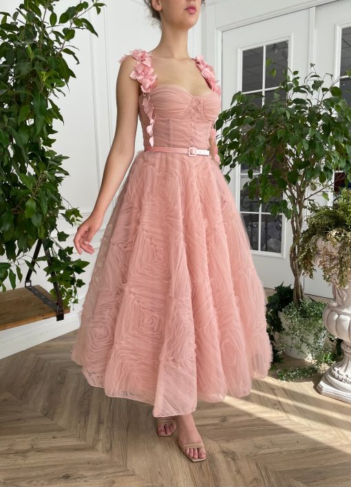 Teuta matoshi-Peach Parfait Dress